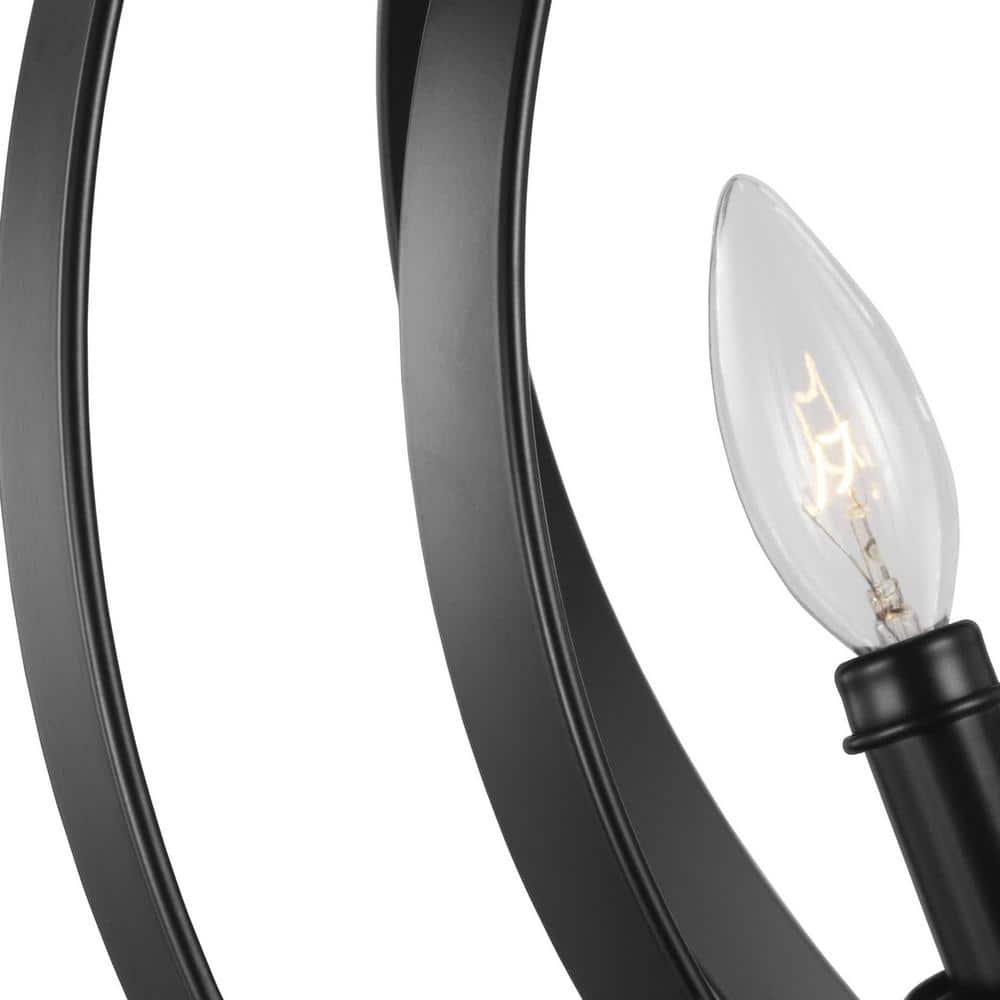 Equinox Black and Nickel 4-Light Globe Pendant