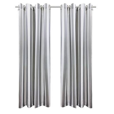 Gray Striped Curtains Window Treatments The Home Depot