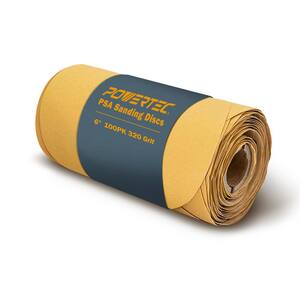 6 in. 320-Grit Aluminum Oxide PSA Sanding Disc Roll (100-Pack)