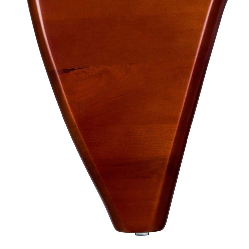 Mid-Century Modern Cherry Wood & Glass Triangle Coffee Table