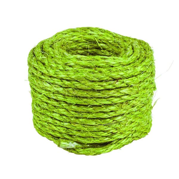 3/16 in. x 50 ft. Twisted Sisal Rope, Green Garden
