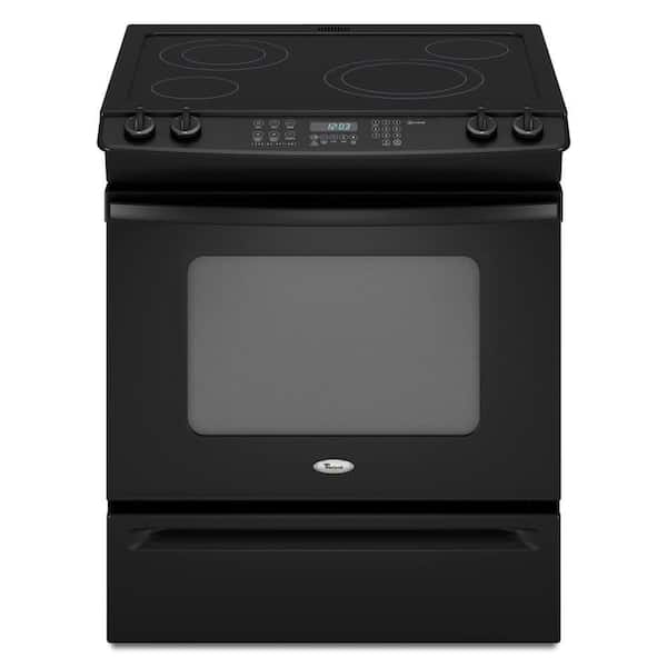 Whirlpool Gold 4.5 cu. ft. Slide-In Electric Range with Self-Cleaning Convection Oven in Black