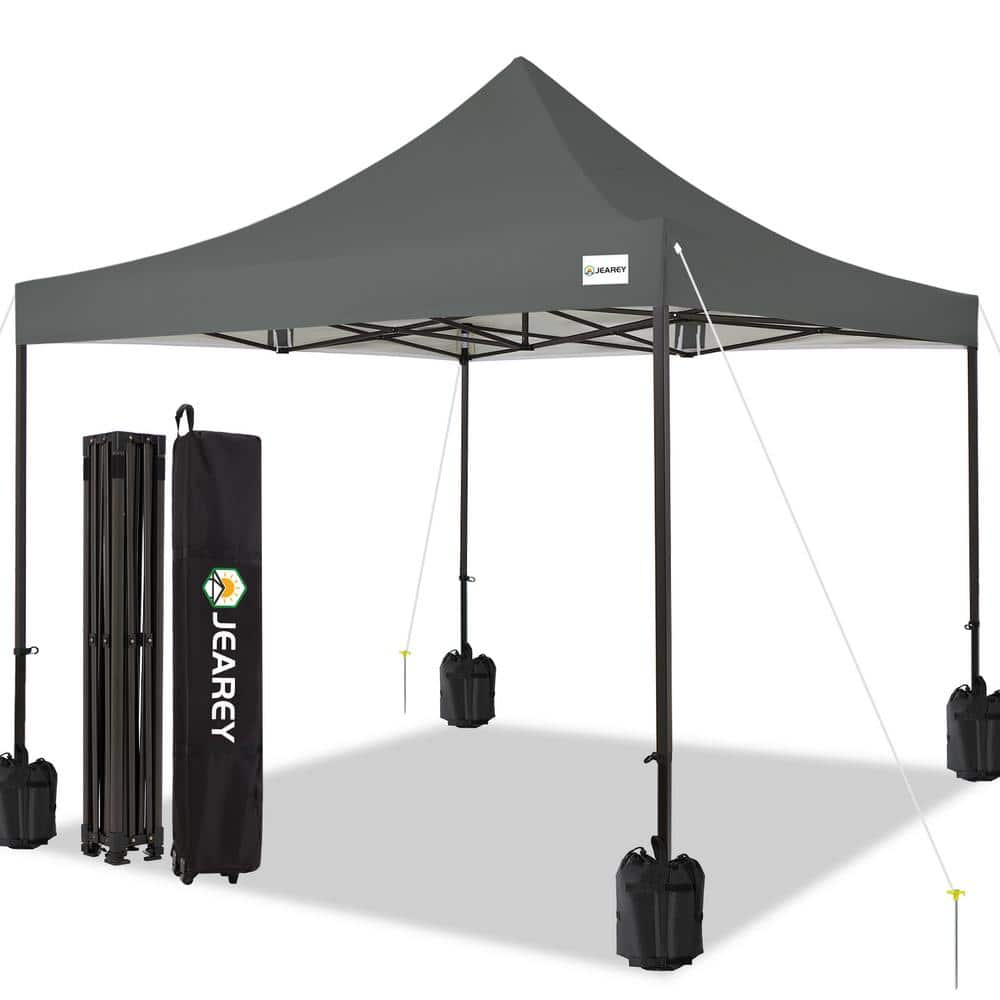 JEAREY 10 ft. x 10 ft. Pop Up Canopy Tent Instant Outddor Canopy in ...