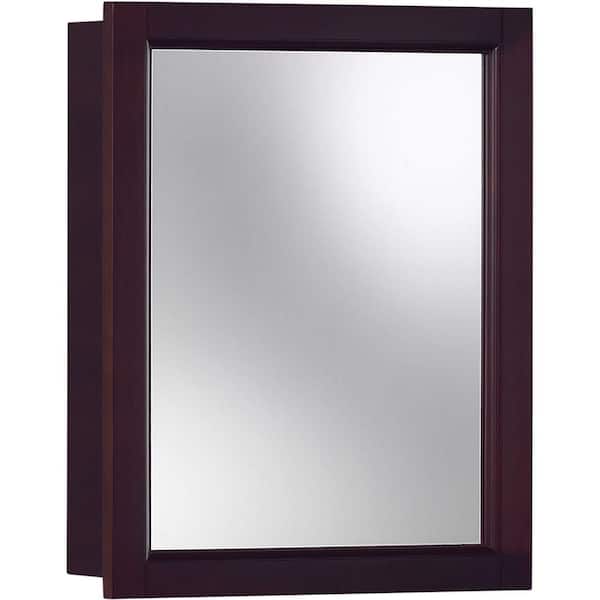 Broan-NuTone Sheridan 15 in. W x 19 in. H x 4.75 in. D Surface-Mount Mirrored Medicine Cabinet in Espresso