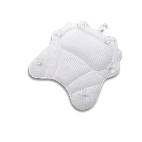 White Bath Pillow Ergonomic Luxury Bathtub Pillow, 4D Bath Pillows for Tub, Fits All Bathtub, Spa Tub, Hot Jacuzzi
