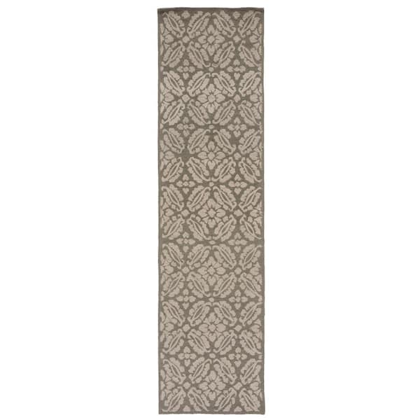 Chelsea 3 ft. x 10 ft. Sage Medallion Geometric Diamond Runner Rug