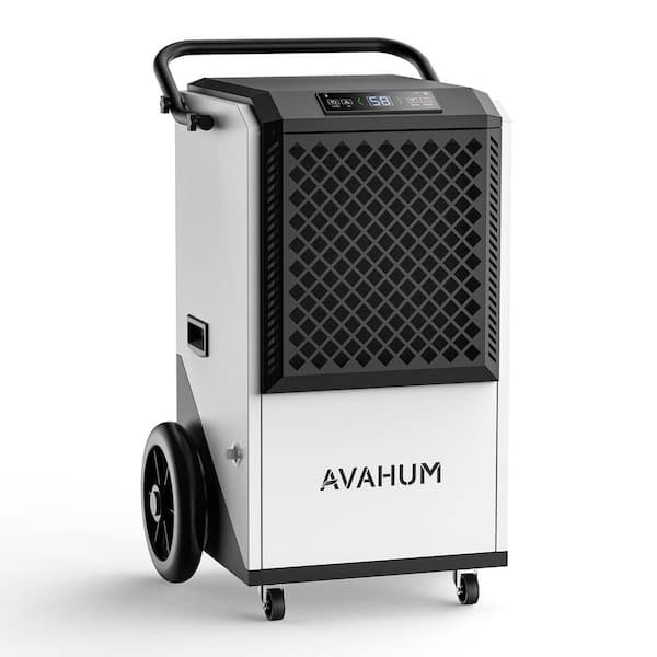 250 pt. 8000 sq. ft. Commercial Dehumidifier in. White with Auto Defrost, 24H Timer, and Optional Drainage