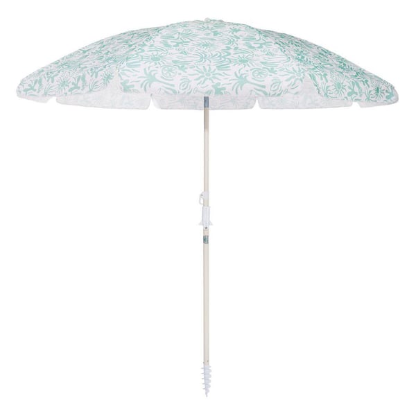 6 floral patio umbrella Our Beach Umbrella 6ft 8-rib Printed Lemon Tree Bare Umbrella Pole Length After Closing 6' Round Floral Beach Umbrella