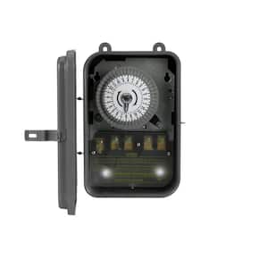 40-Amp 208-277-Volt DPST 24-Hour Mechanical Time Switch with Metal Outdoor Enclosure