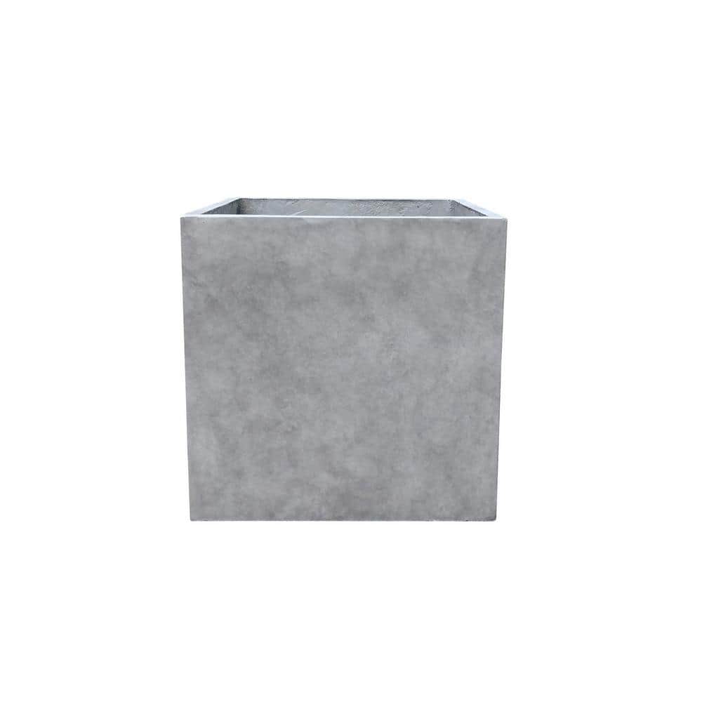 10 Inch Natural Gray Concrete Square Planter Pot
