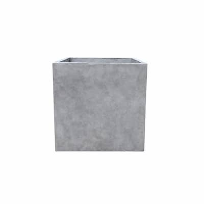 KANTE 17.7 in. Tall Natural Lightweight Concrete Modern Flared Square ...