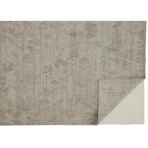 Taupe 9 ft. x 12 ft. Abstract Area Rug