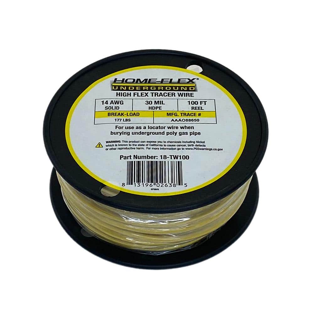 HOME-FLEX 100 ft. 14-Gauge Tracer Wire 18-TW100 - The Home Depot