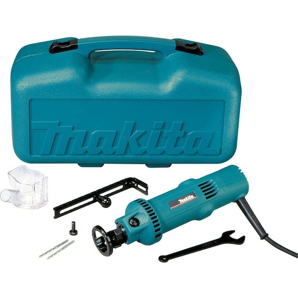 Makita 5 Amp Drywall Cut Out Tool Kit With Circular Guide Vacuum Dust Collection Cover Case 3706k The Home Depot - How To Use Dewalt Drywall Cut Out Tool Box