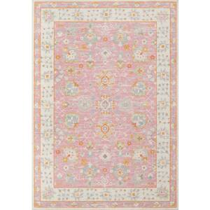Anatolia Pink 6 ft. x 9 ft. ft. Machine Made Oriental Blended Yarn Rectangle Area Rug