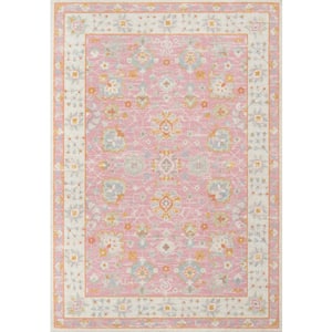 Anatolia Pink 9 ft. x 12 ft. Machine Made Oriental Blended Yarn Rectangle Area Rug