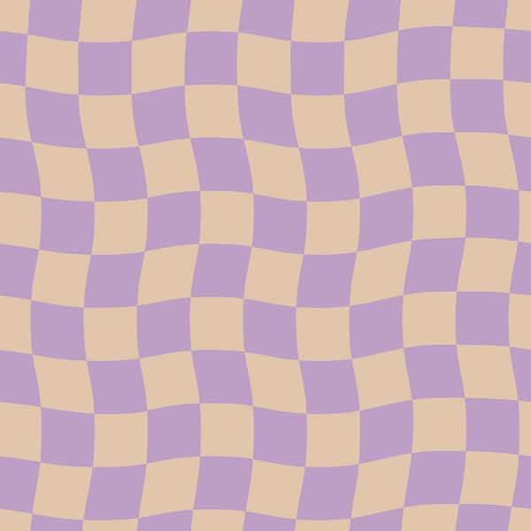 Groovy Checker Purple Peel and Stick Wallpaper