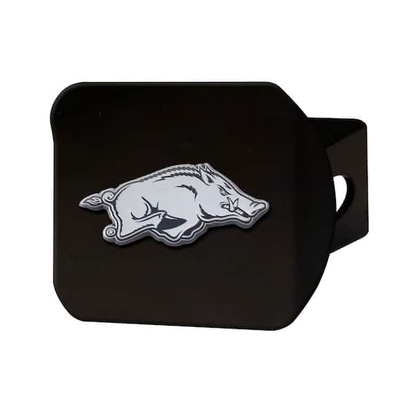 FANMATS NCAA University of Arkansas Class III Black Hitch Cover with Chrome Emblem