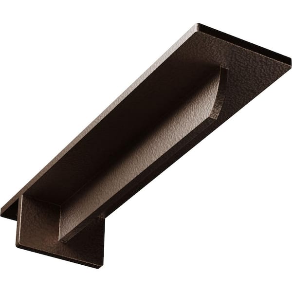 Ekena Millwork 3 in. x 2 in. x 12 in. Steel Hammered Dark Bronze Heaton Bracket