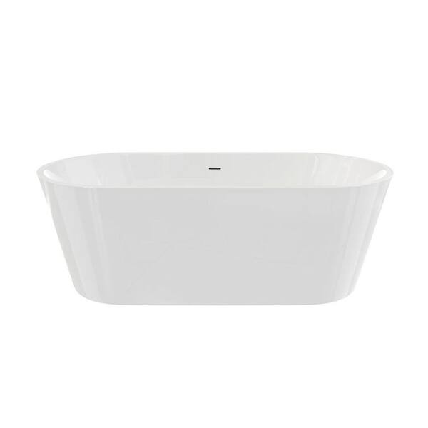 DreamLine Enigma 63 in. x 29 in. Freestanding Acrylic Soaking