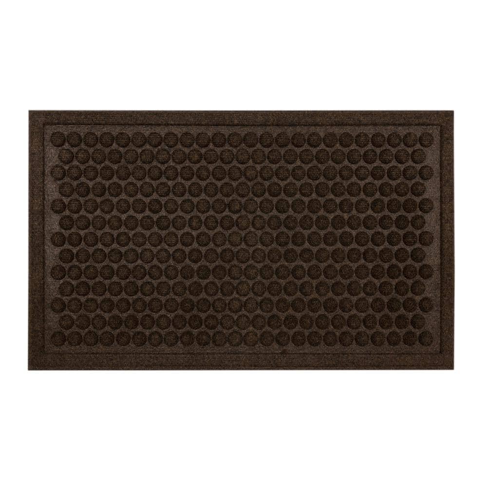 Dots Brown Chocolate 18 in. x 30 in. Recycled Rubber Indoor/Outdoor Impressions Door Mat price history on PriceWatchPro