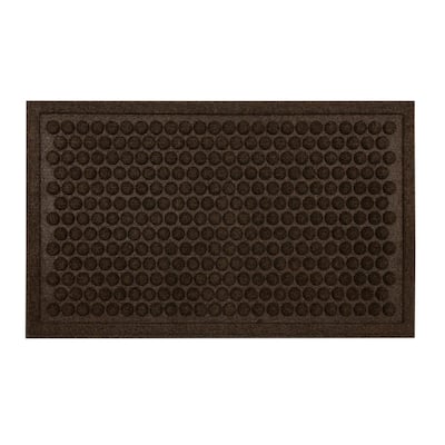 Dots Chocolate 18 in. x 30 in. Impressions Mat
