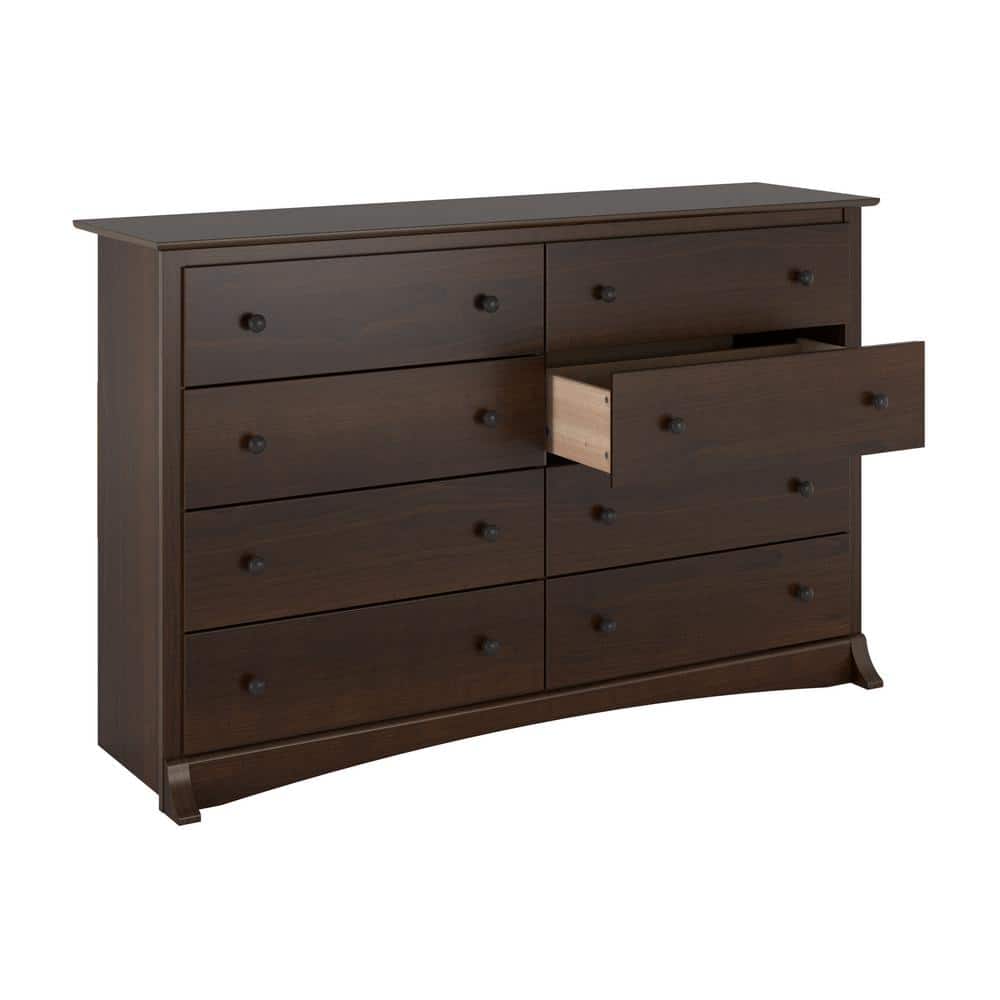 Fremont Espresso Horizontal 8-Drawer Dresser with Deep Storage