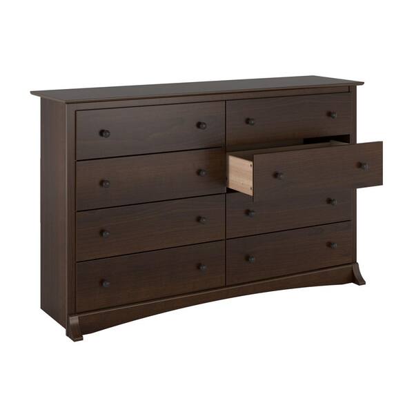 Espresso dresser 8 drawer discount