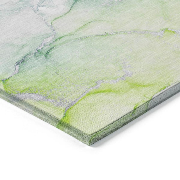 Chantille ACN516 Green 1 ft. 8 in. x 2 ft. 6 in. Machine Washable Indoor/Outdoor Geometric Area Rug