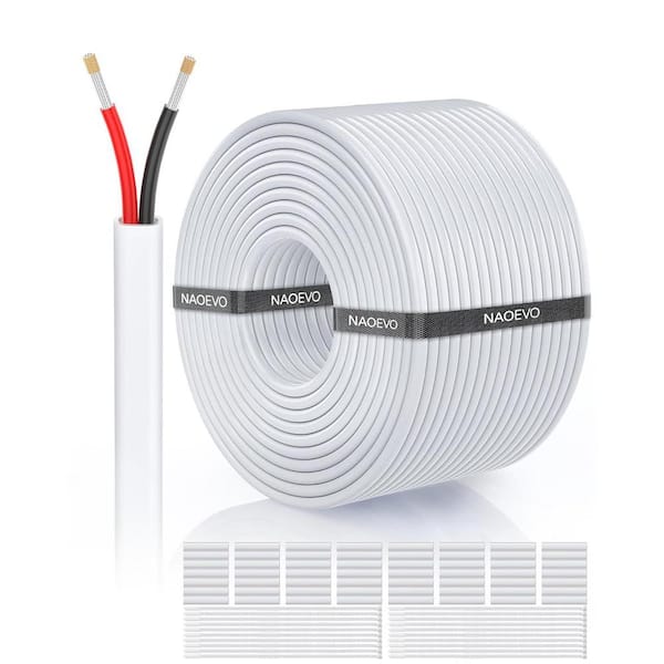 100 ft. 14 Gauge/2 Conductor Stranded Flexible/Low Voltage/Red Black Wire for Landscape Lighting, Speaker, Appliances