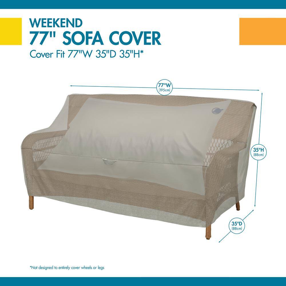Water-Resistant Moon Rock Outdoor Sofa Cover with Duck Dome