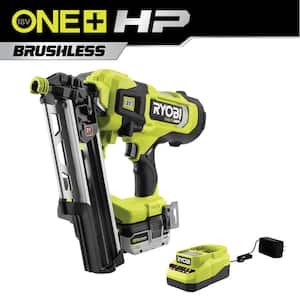 ONE+ HP 18V Brushless Cordless AirStrike 21° Framing Nailer Kit with 4.0 Ah Battery and Charger