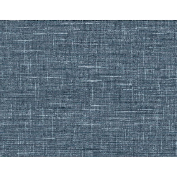 DuPont 60.75 sq. ft. Tedlar Faded Cobalt Grasmere Weave High Performance Vinyl Unpasted Wallpaper Roll