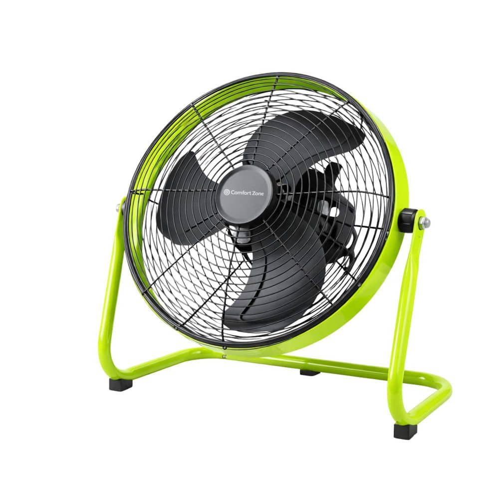 12 in. 3 Speed All-Metal Desk Fan in Black/Neon Green price history on PriceWatchPro