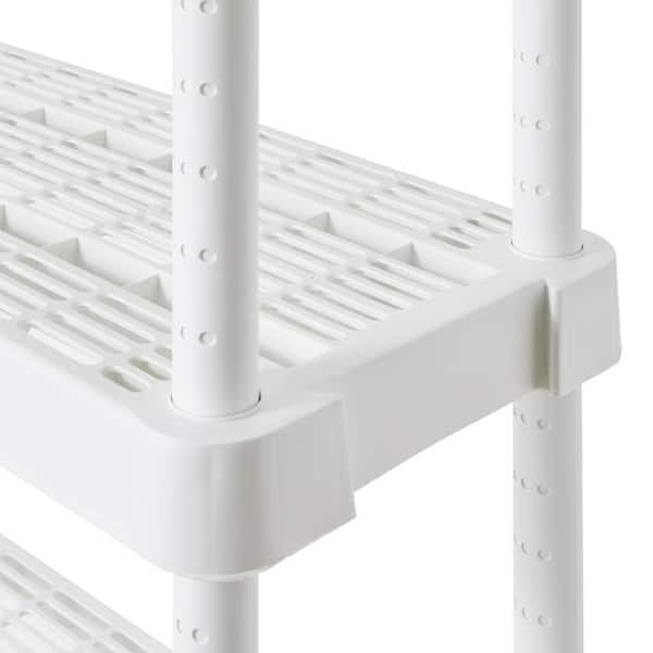 Real Living Soft White 5-Shelf Storage Organizer