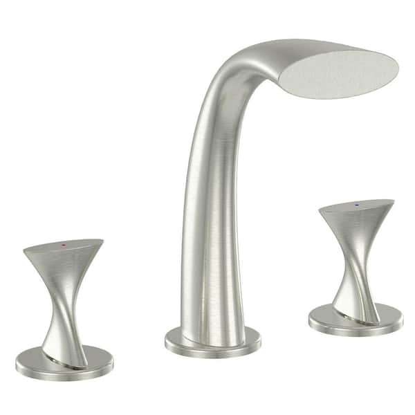 Fontaine Adelais 2-Handle Deck-Mount Roman Tub Faucet in Brushed Nickel