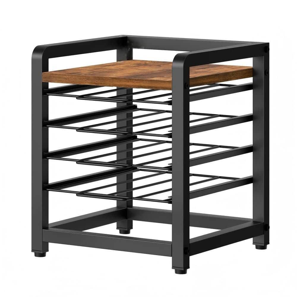 Rustic Brown Coffee Pod Drawer Holder, 4 Tier Organizer for K Cup, Holds 80 Pods, Spacious Storage Rack price history on PriceWatchPro