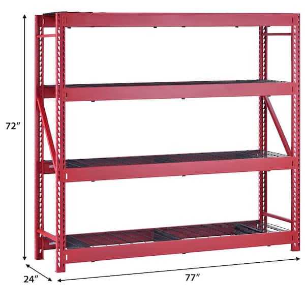 ☆THE GARAGE type27 4-Shelf Metal Garage Shelving Unit (77 in. W x 72 in. H x 24