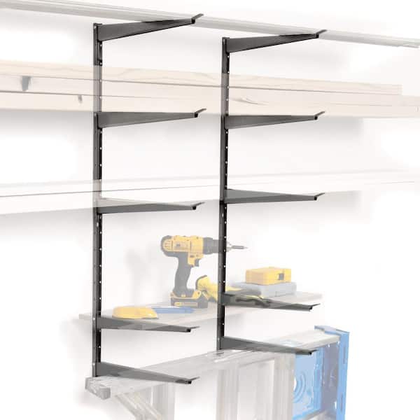 Delta 16 in. x 41 in. Heavy Duty Wall Rack, Adjustable 5 Tier Lumber Rack  Holds 800 lbs. Steel Garage Wall Shelf with Brackets HDRS3000 - The Home  Depot
