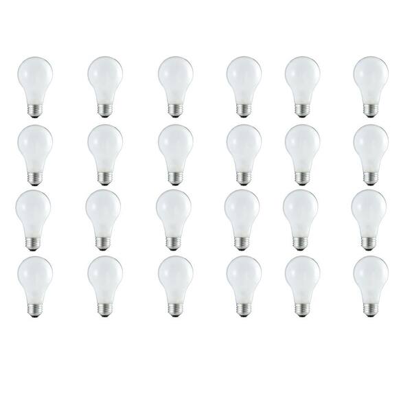 Philips 50-Watt Equivalent A19 Dimmable Energy Efficient Halogen Light Bulb Soft White (2920K) (24-Pack)