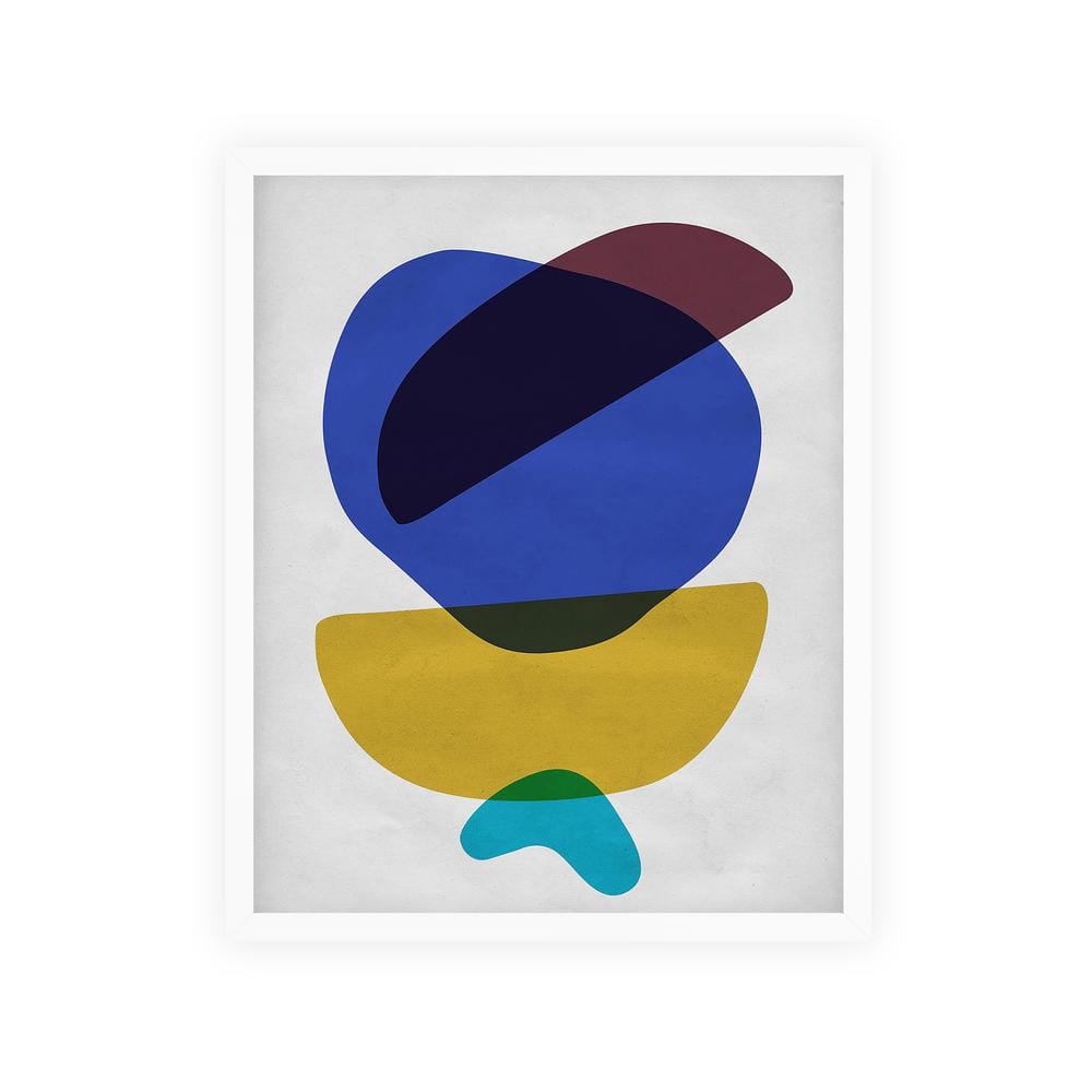 Abstract Nature Shapes Framed Abstract Art Print 42 in. x 34 in.