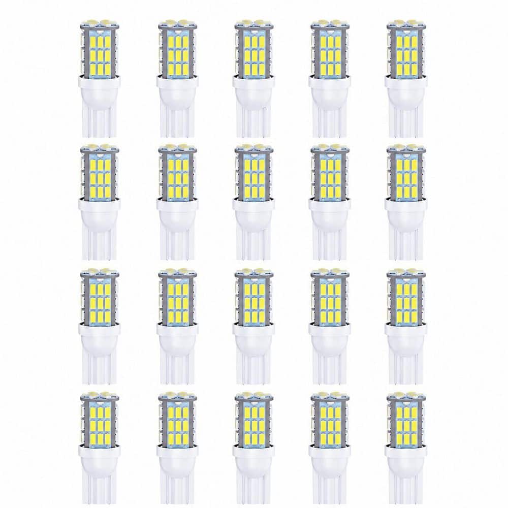 T10 1.33 in. 194 168 175 LED Bulb 20 Pack White Super Bright 3014 42-SMD Interior Map Dome Reverse Light price history on PriceWatchPro
