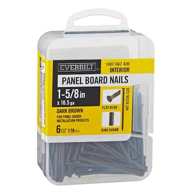 1-5/8 in. x #16 1/2 Dark Brown Panel Board Nail 6 oz. (178-Count)