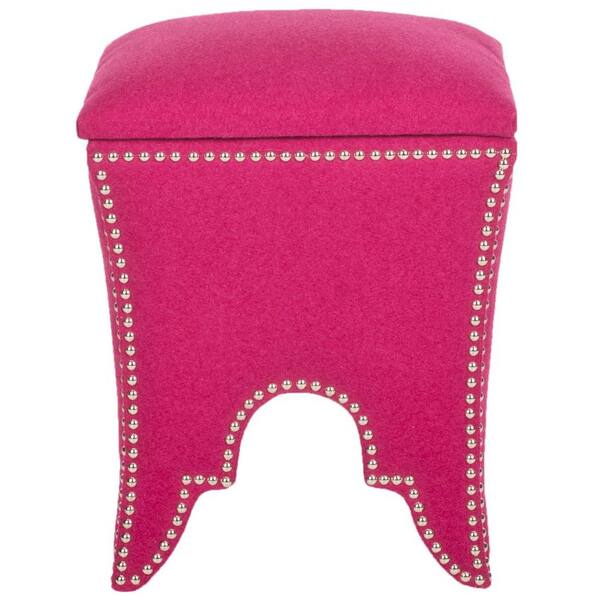 SAFAVIEH Deidra Pink Storage Ottoman