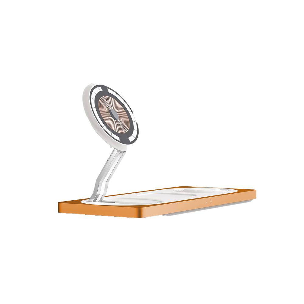 Elegant 3 in 1-Orange Wireless Charging Station Wireless Charger for iPhone Smart Watch and Airpods price history on PriceWatchPro