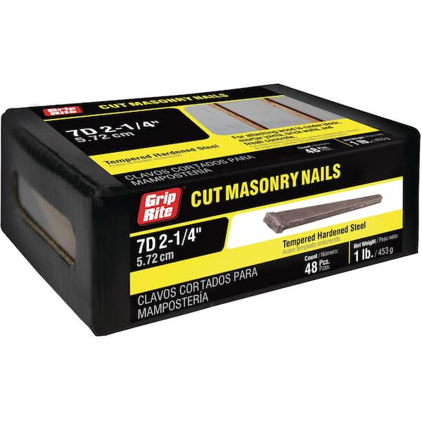 Grip-Rite 2-1/4 in. 7-Penny Steel Cut Masonry Nails (1 lb.-Pack)