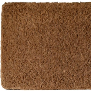 Brown 24 in. x 14 in. Coir Non-Slip Indoor/Outdoor Door Mat