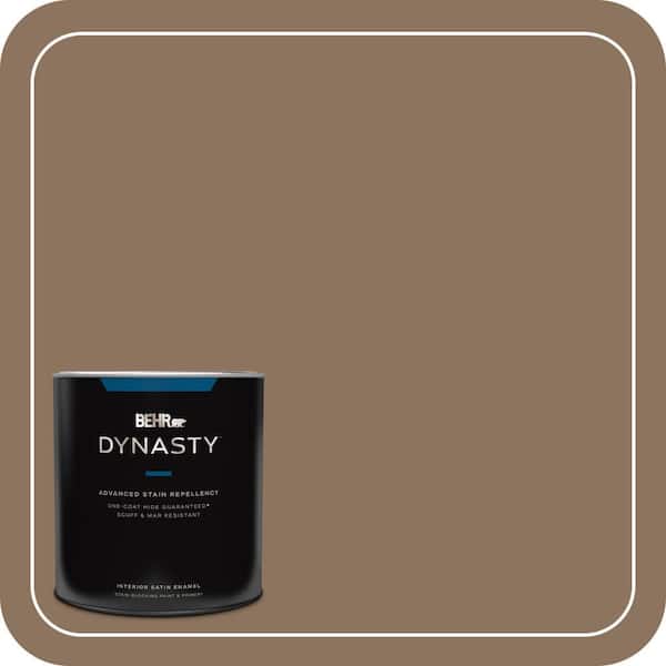 BEHR DYNASTY 1 qt. #N260-6 Outdoor Cafe One-Coat Hide Satin Enamel Interior Stain-Blocking Paint and Primer