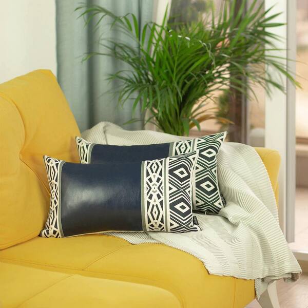 Boho Pillow Combination Sofa Pillow Cover Set Green Lumbar 