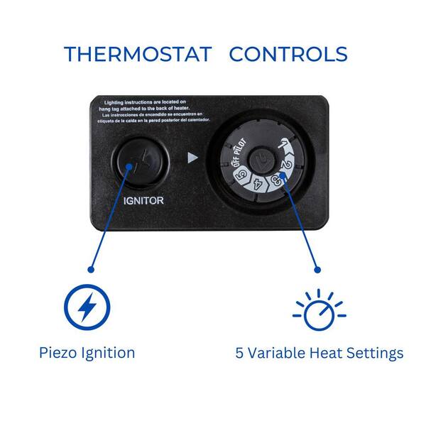 HearthSense 30,000 BTU Vent Free Dual Fuel (NG or LP) Blue
